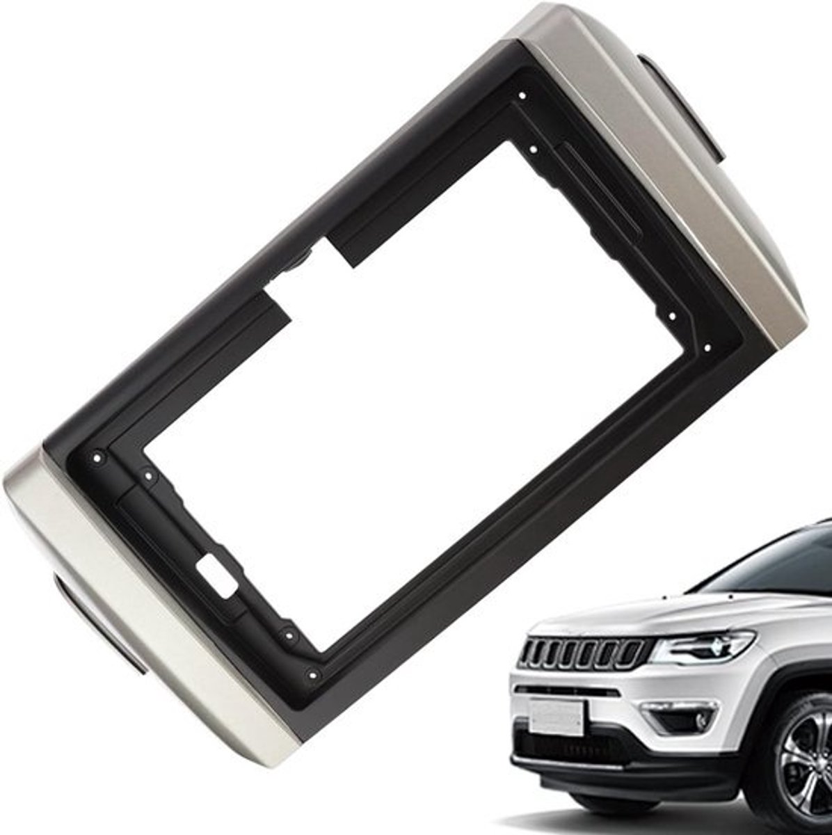 Autoradio-installatieset - Dashboardframe - Voor audio-upgrade - 9 inch scherm - 2 DIN - Zwart