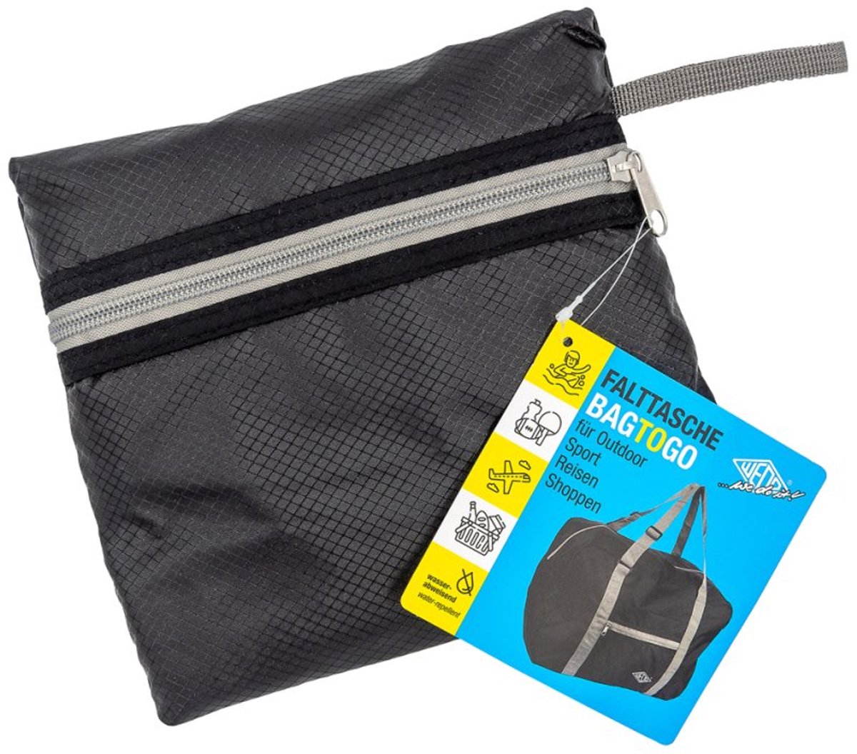 Wedo 58 2602, Unisex, Handtas, Voorvak, Blauw, Monochromatisch, Grijs