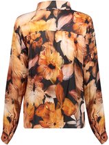 Geisha Blouse Blouse Met Print 63666-20 Brique/black Dames Maat - XXL