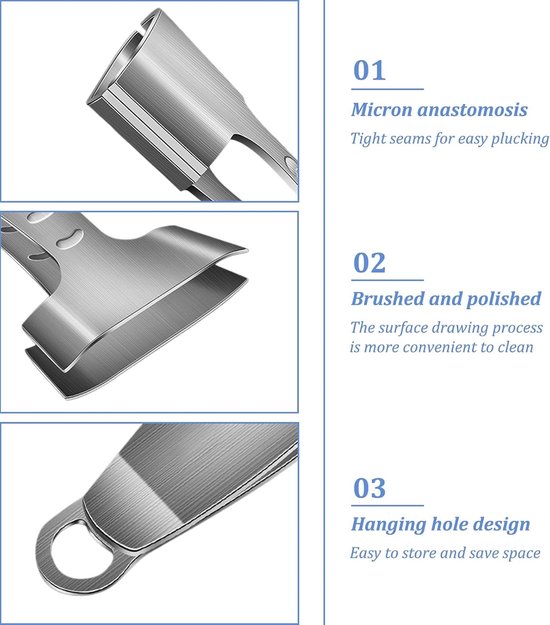 Roestvrijstalen Vis Tang voor Precisie, 4.5 x 11.3 cm - Professionele Haringbeen Pincet voor Keuken, Ideaal voor Haar en Bot Verwijdering, Duurzaam en Robuust — afbeelding 2