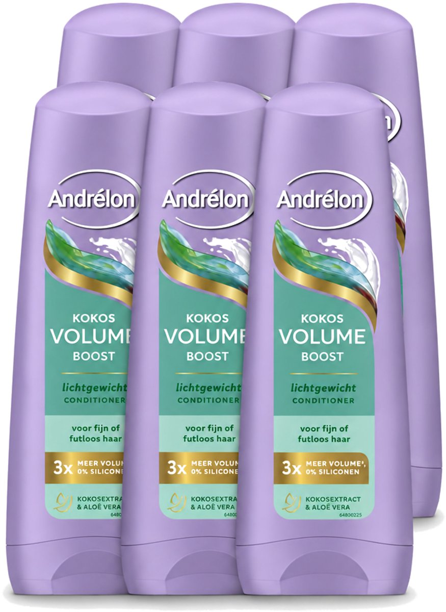 6 x Andrélon – Conditioner – Volume Boost – 200 ml - Voordeelverpakking - 6 stuks