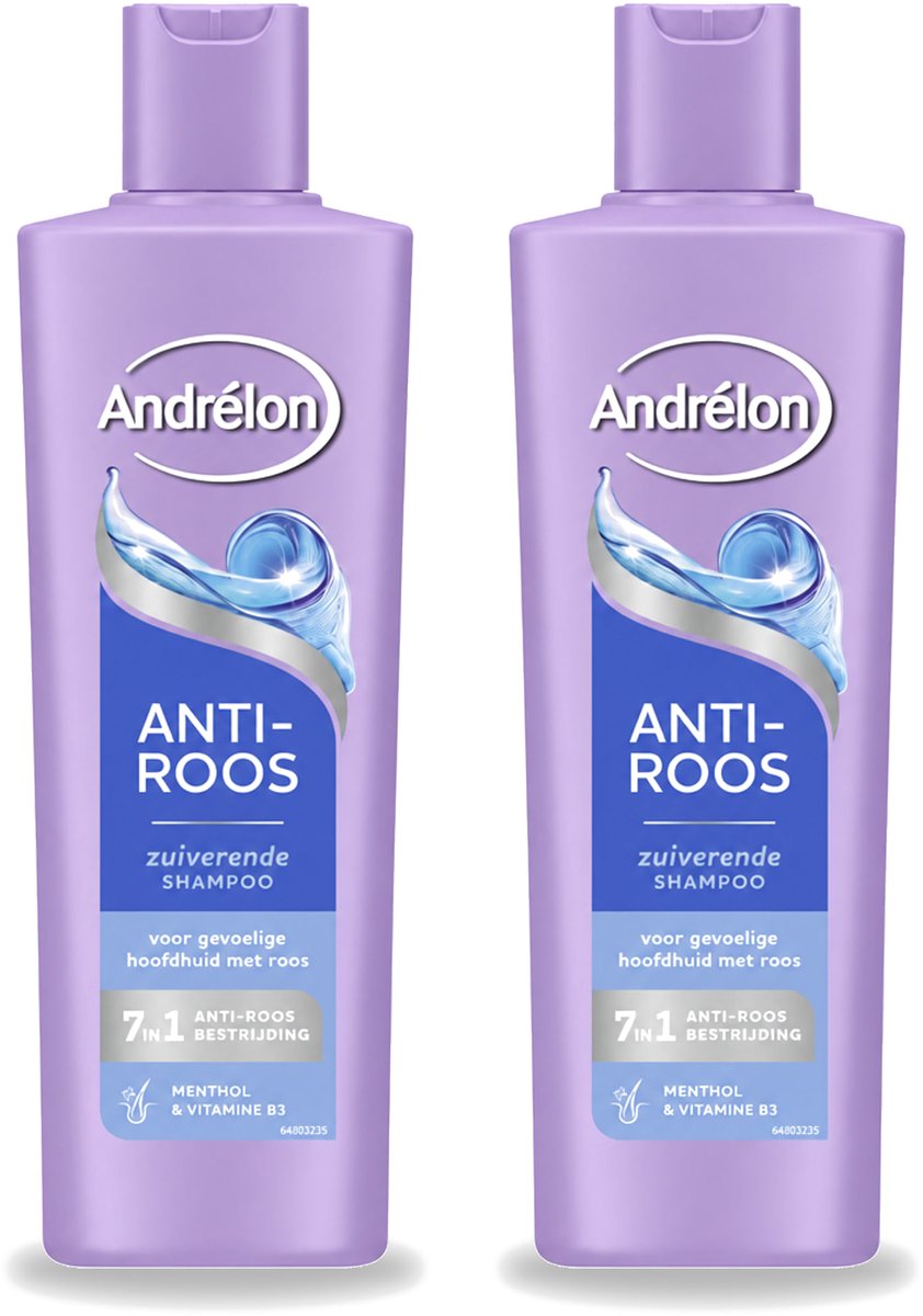 2 x Andrélon – Shampoo – Anti Roos – 250 ml - Voordeelverpakking - 2 stuks