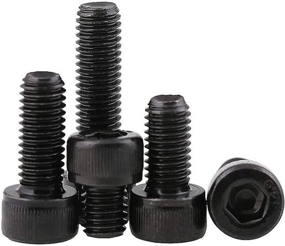 Kolomschroeven - Inbusbouten met zeskant - Voor stevige bevestiging - Materiaal met hoge sterkte - M8 x 50 mm, 5 stuks - Staal