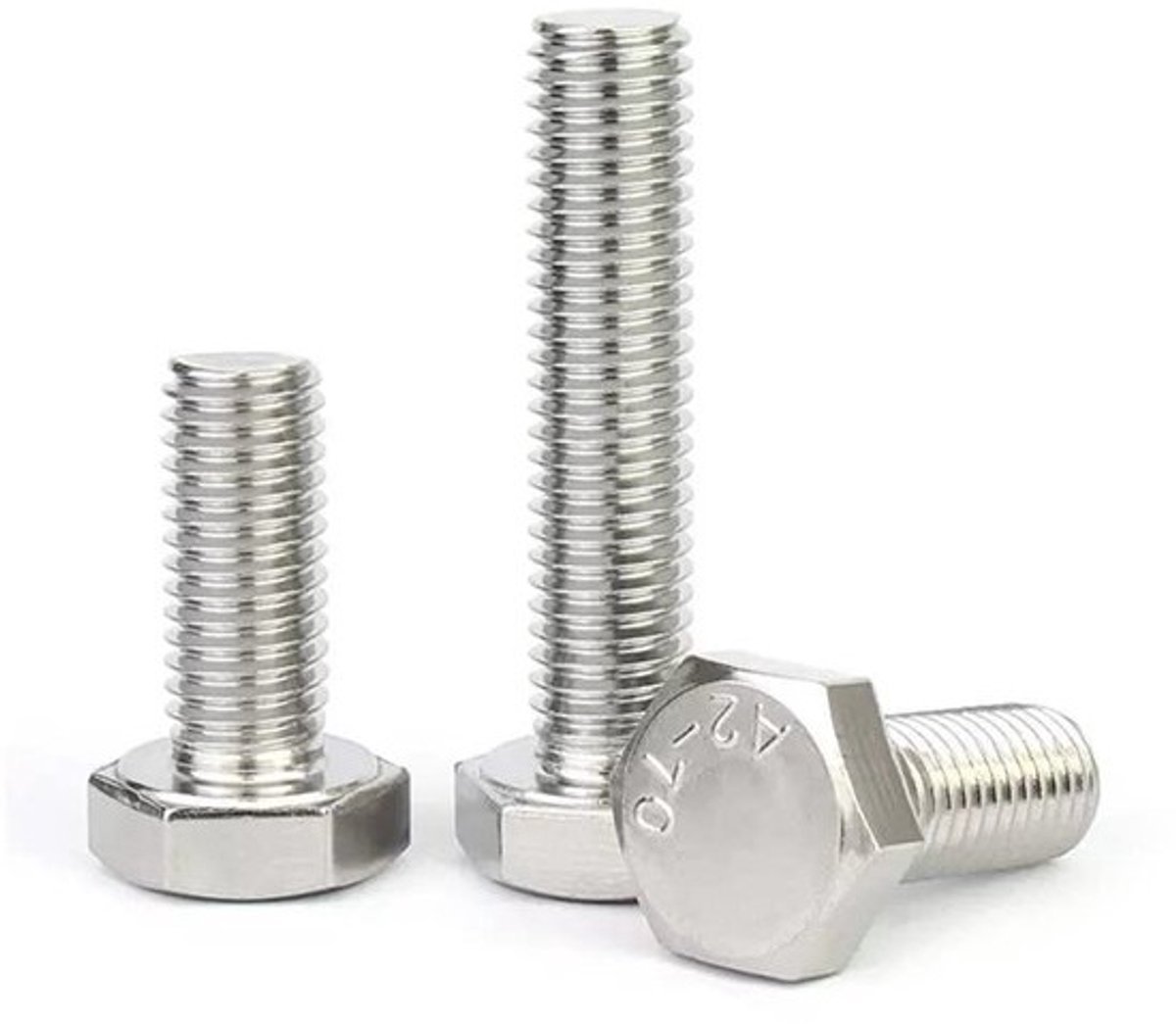 Set zeskantschroeven - Zeskantbouten M6 - Voor het bevestigen van materialen - Roestvrij staal 304 - M6 x 100 mm - Metaal