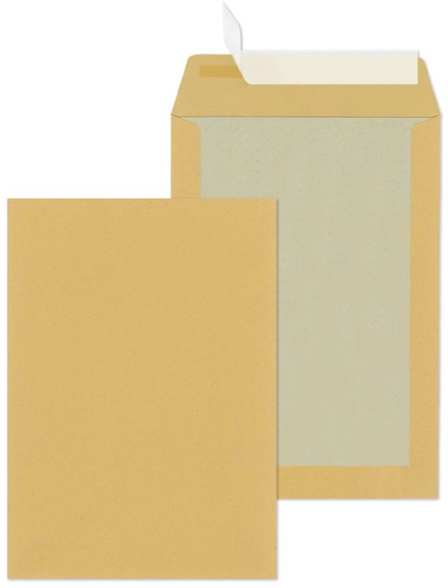 MAILmedia kartonnen rugwandtaschen B4, zonder venster, bruin, 100 stuks