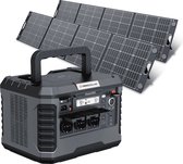 HEKO Solar Master 2000 + Unfold 400 - Powerstation met Zonnepaneel - 2000W (4000W piek) - 1799wh Capaciteit - 200 Wp Zonnepaneel - Draagbaar - Generator - Voor Noodpakket, Stroomuitval, Kamperen en Outdoor