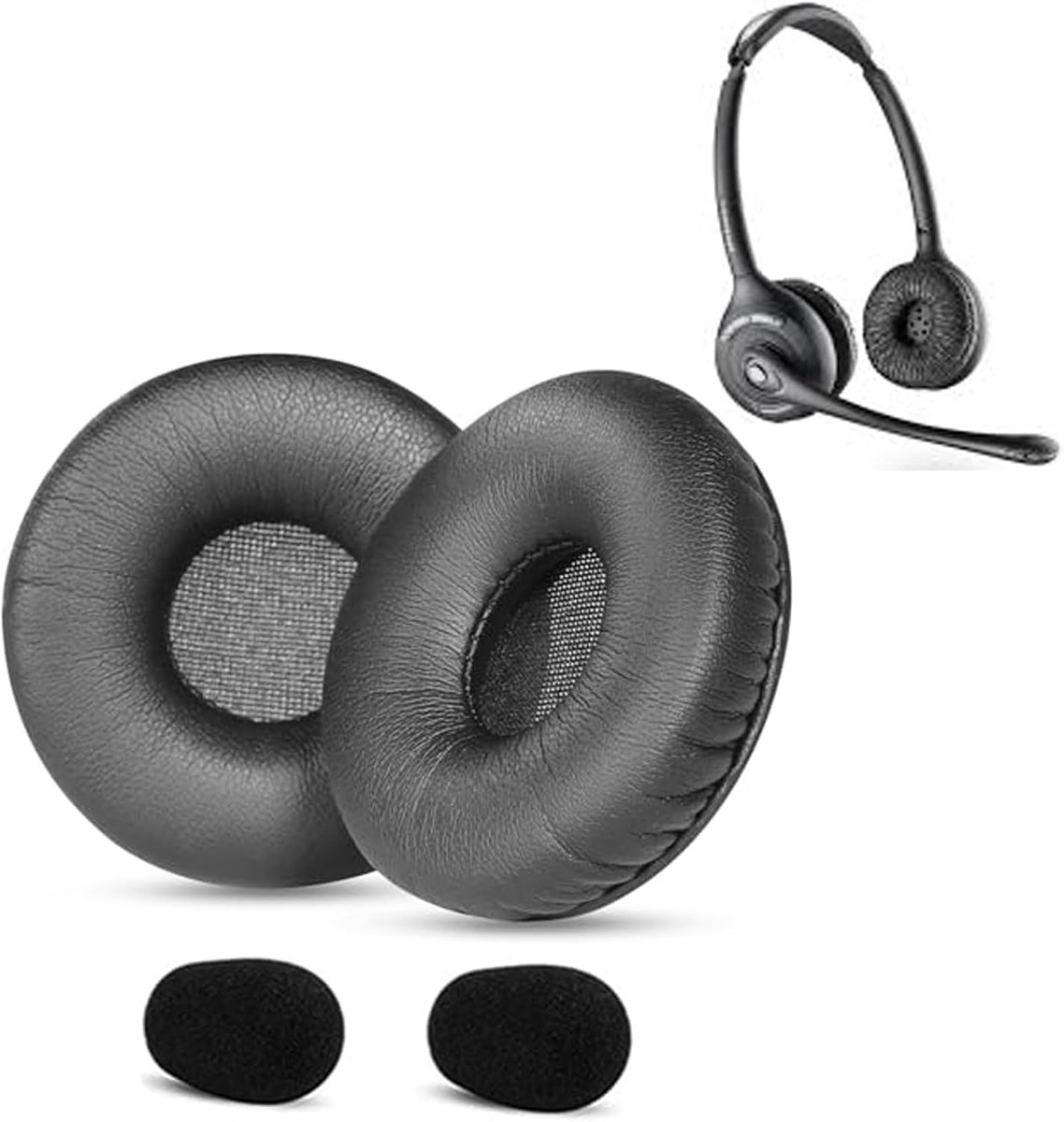 Replacement Ear Pads Compatible with Plantronics Savi W720 W710-M Mono Headset Ear Pads Replacement with Protein - ShopVlot