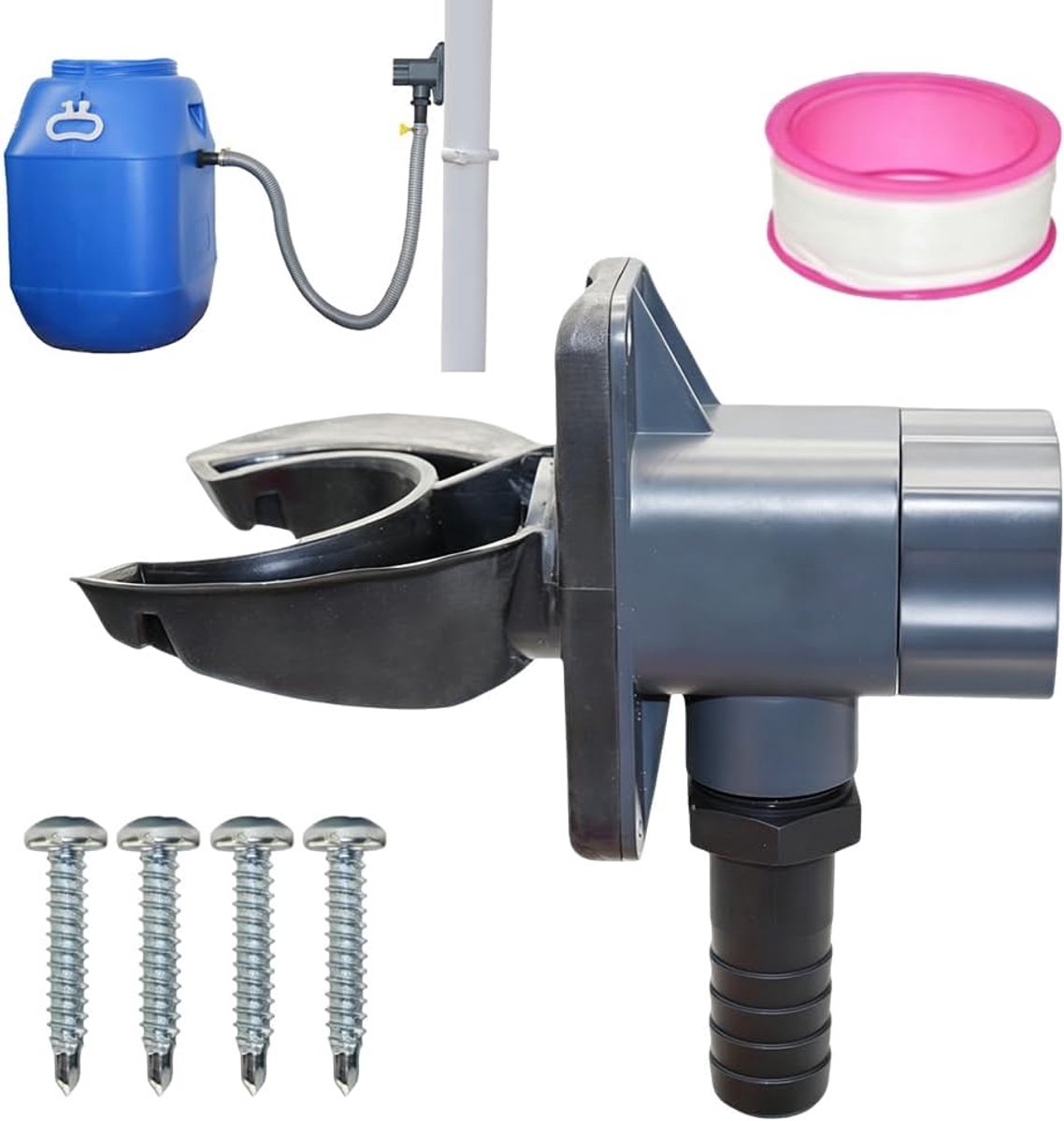 Regenwaterverzamelaar 70-110 mm - valpijp voor daken tot 80 m² - waterbesparend en milieuvriendelijk - ShopVlot
