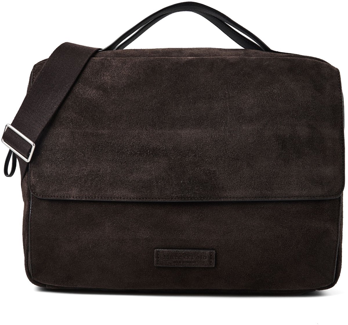 Marc O'Polo Leren business tas laptoptas met laptopvak Emil Business Bag Burnt Coffee donkerbruin