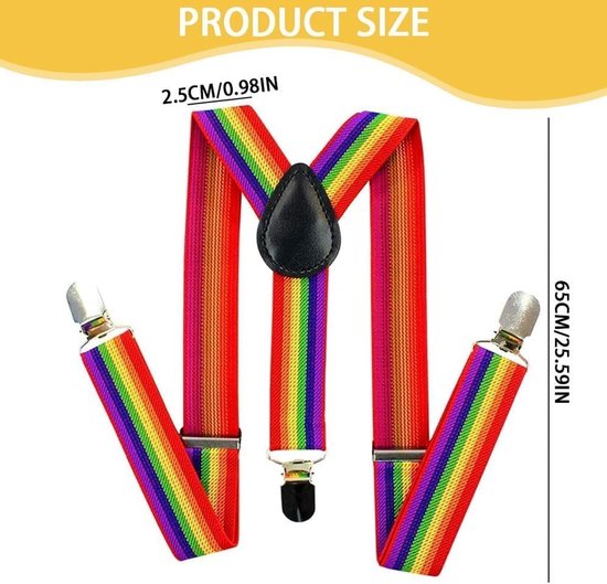 Set van 2 Y-vormige Steunen en Strikken met Metalen Clips, Verstelbare Strikken en Armwarmers voor Jongens en Meisjes, Feestelijke Kleurenset voor Kinderen — afbeelding 4