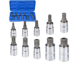 Complete Set van 10 Stuks Steeksleutels met Diverse Maten en Vierkante Aandrijving M4 tot M18 voor Thuisonderhoud en Klussen