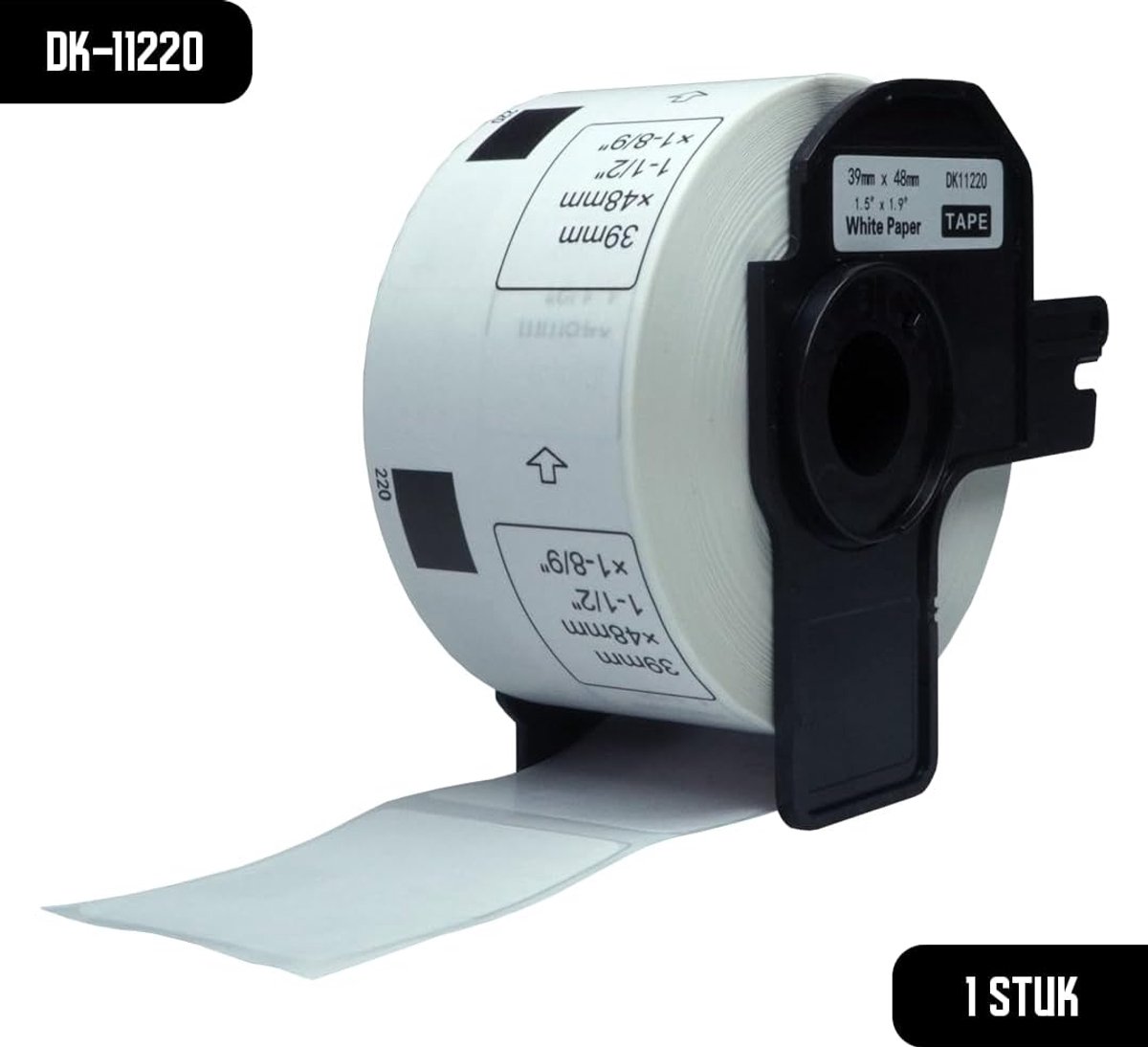 Etiketten 39 x 48 mm - voorgestanste papier - zwart op wit - ideaal voor verzendlabels - ShopVlot