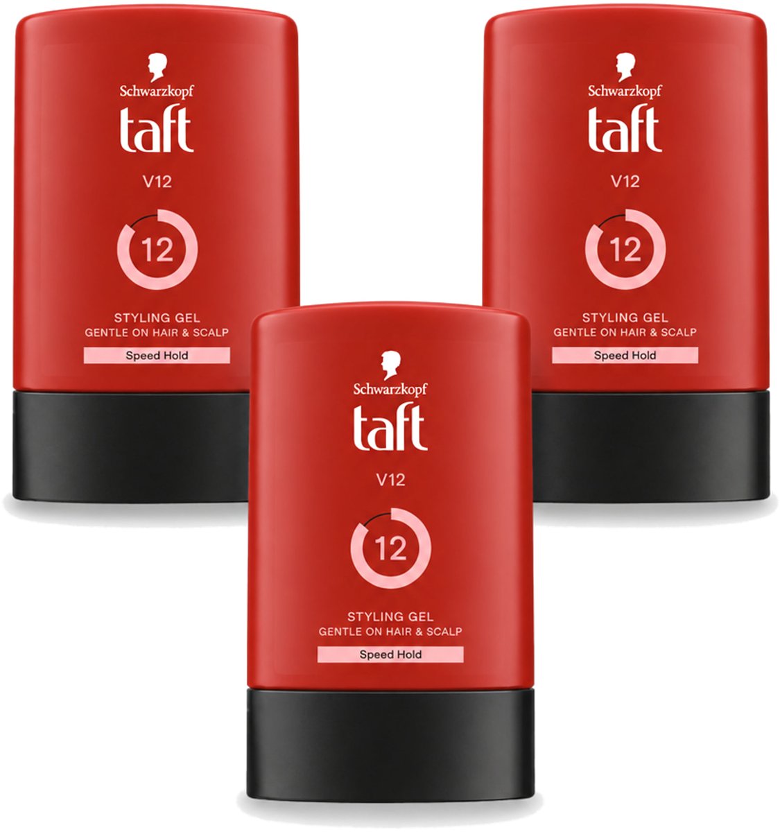 3 x Taft - V12 - Styling Gel - Supersnelle hold - 300 ml - Voordeelverpakking - 3 stuks