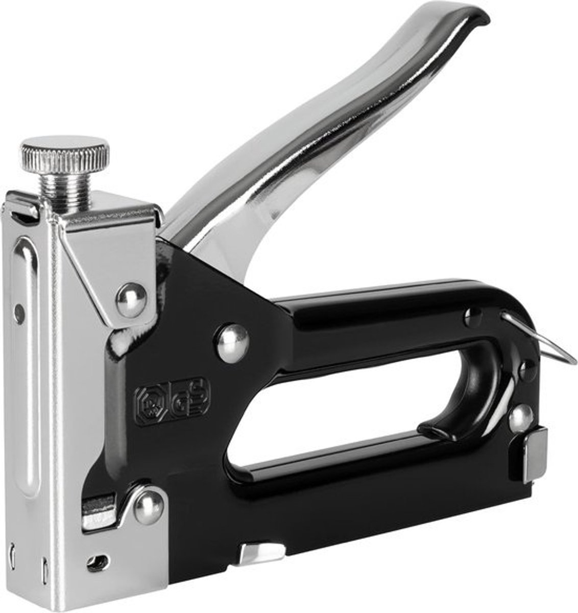 Compacta handtacker - Nietpistool - tacker - Voor decoratiewerkzaamheden - Instelbare slagkracht - Type 53 - 6-14 mm - Zwart