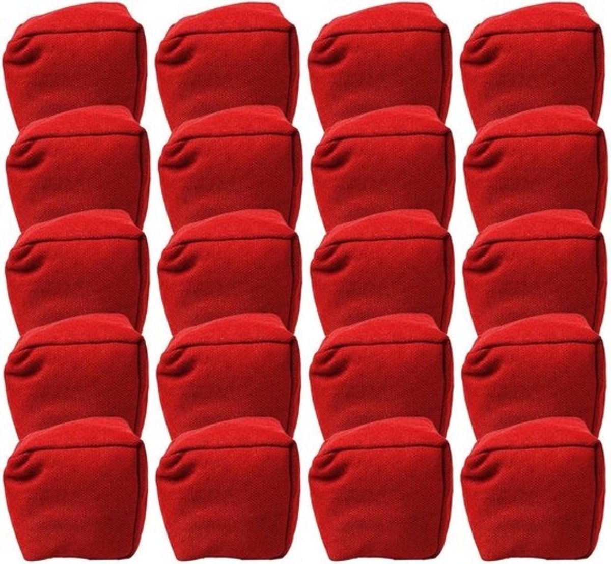 Gooispelset met zitzakken - Worpzakjes - Voor buiten spelen - Lekvrij ontwerp - 20 stuks - Rood