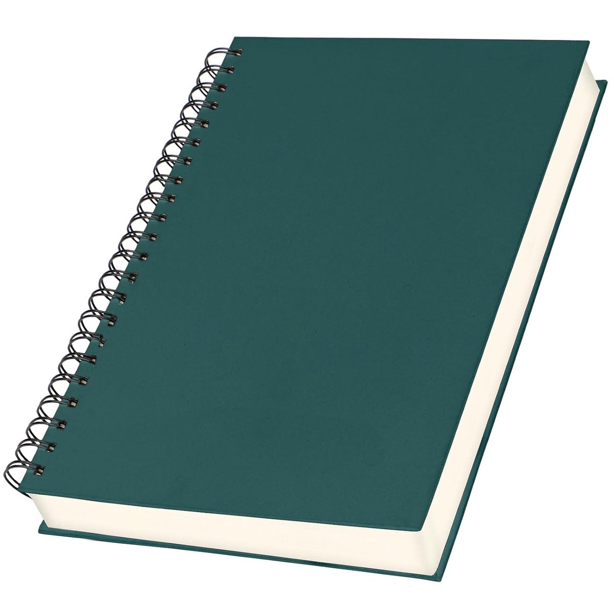 Spiral Pad A4 Blank - Notebook Notebook 21x28,5cm - Dark Green Notebook A4-100GSM Notebook Blank - ShopVlot