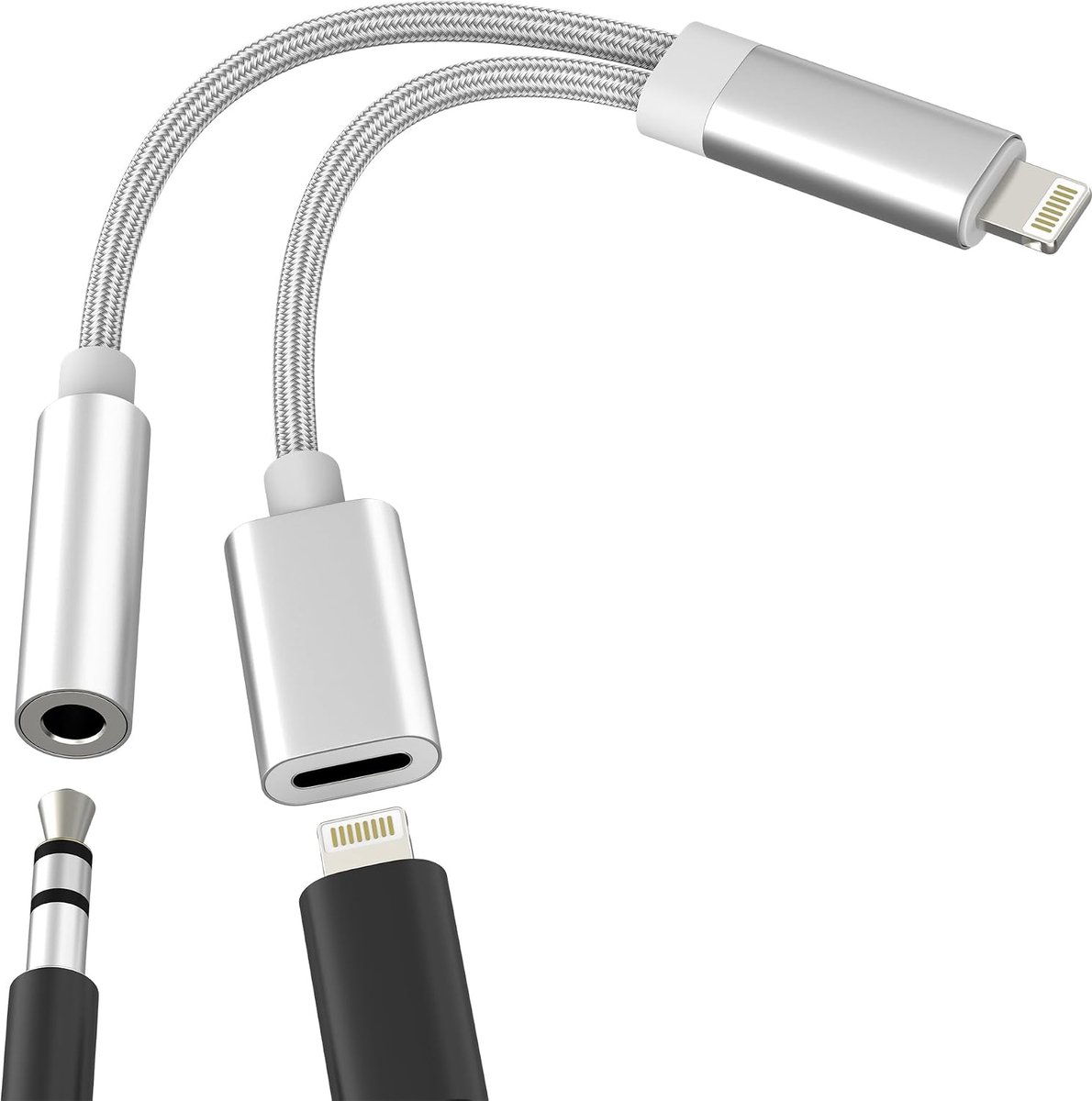 Lightning jack naar 3,5 mm kabel hoofdtelefoonaansluiting voor iPhone 14 13 12Pro Max voor Apple hoofdtelefoon dubbele - ShopVlot