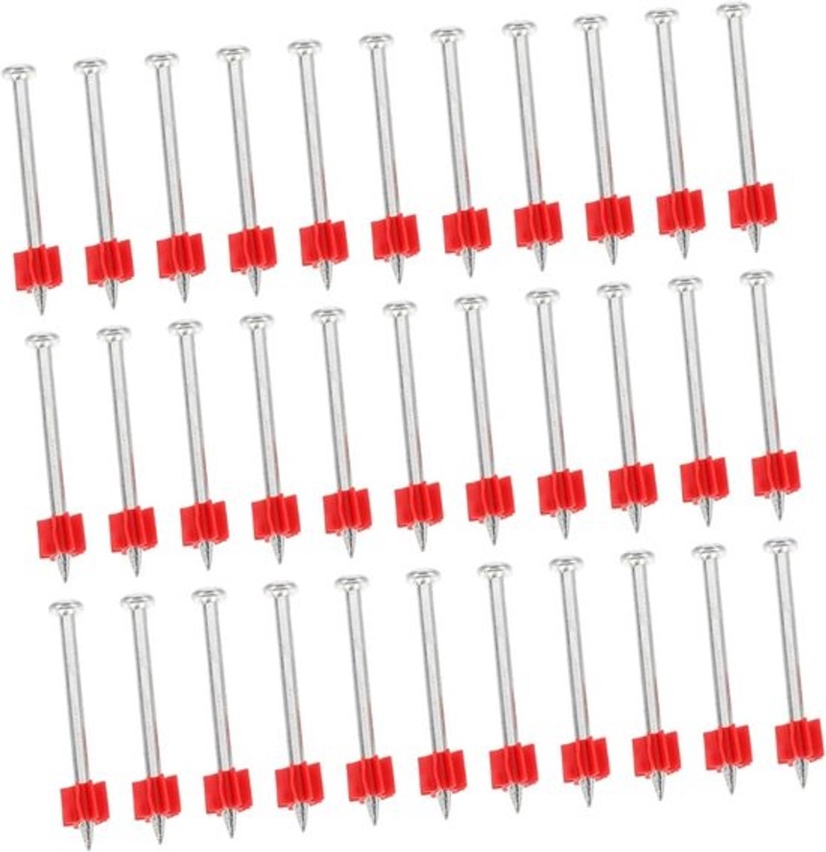 Stalen bevestigingsnagels - Nagels voor reclameborden - Voor bevestiging aan de muur - Verstevigde punt - 5,2 cm lang - Zilver