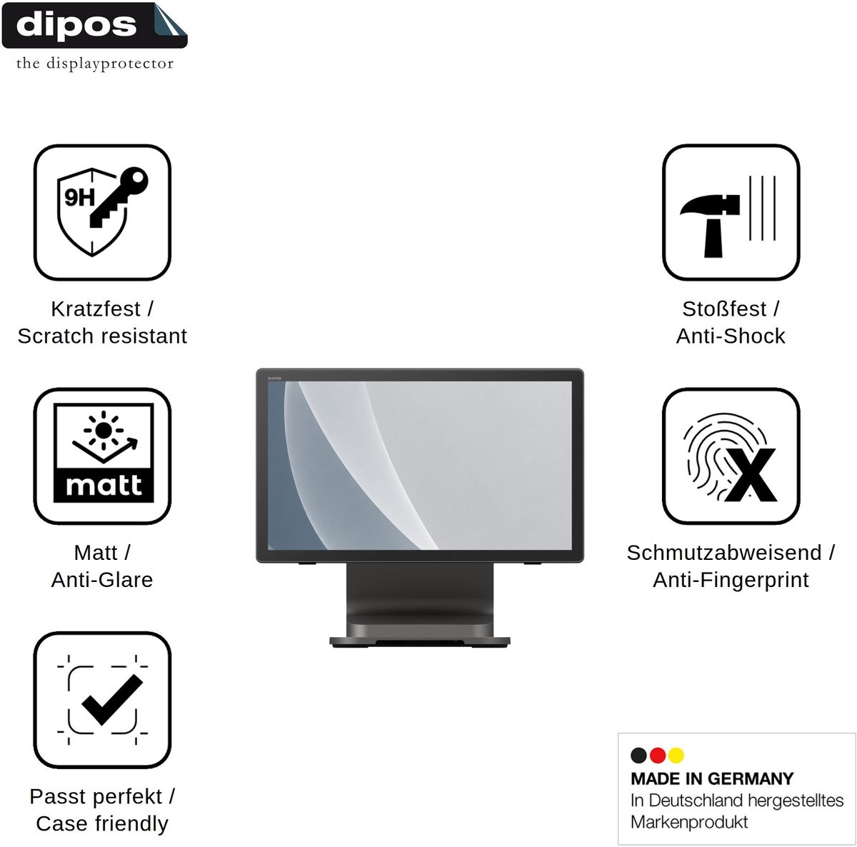 dipos – 2x Matte Pantserfolie geschikt voor Sunmi T3 | 9H Screenprotector