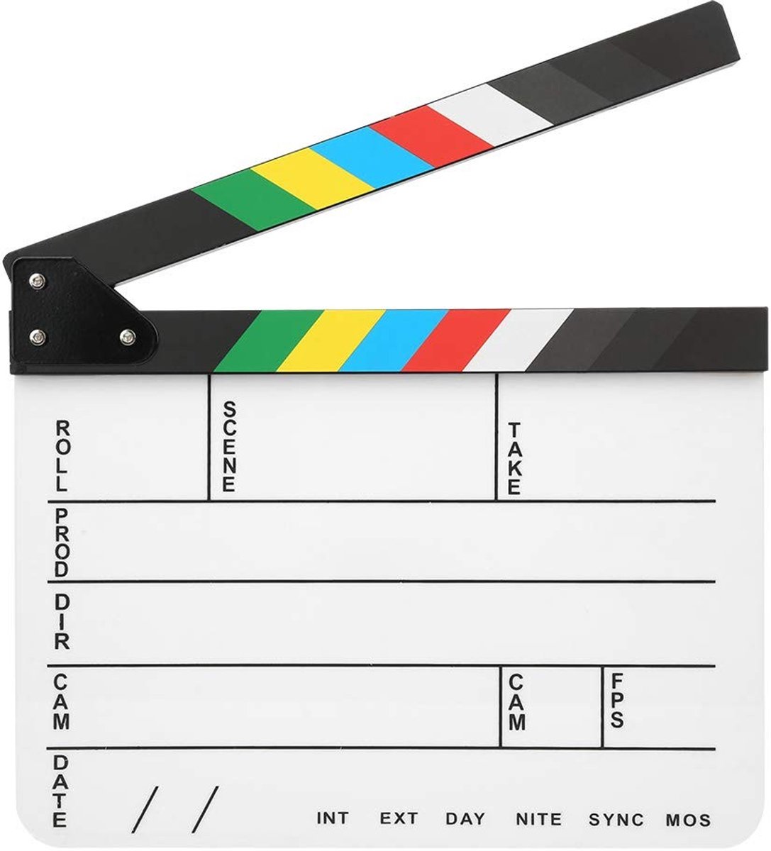 Professionele 30 x 25 cm Klapbord voor Filmopnames - Ideaal voor Amateurs en Filmliefhebbers, Inclusief Magnetisch Ontwerp en Kleurrijke Afwerking