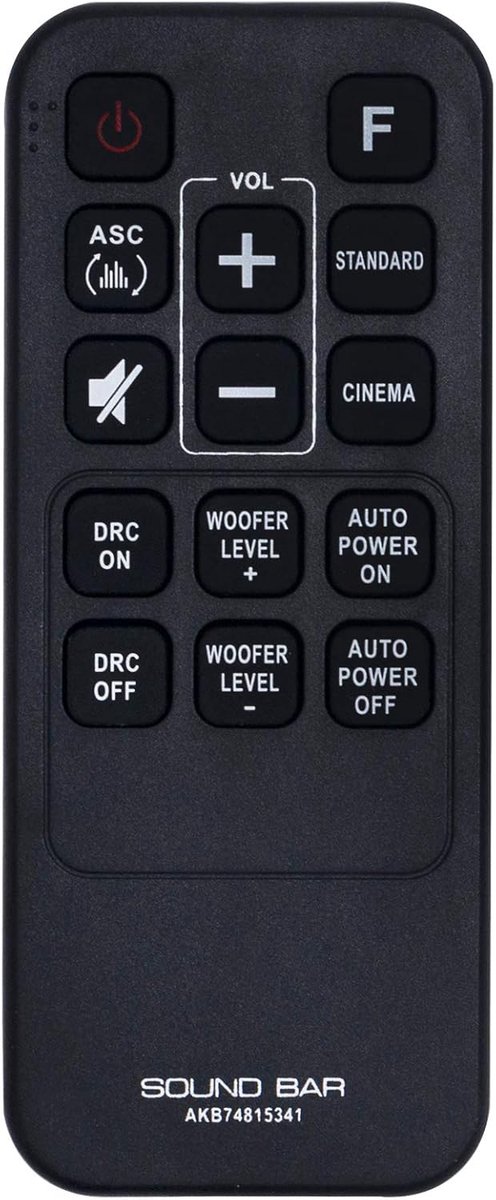 ALLIMITY AKB74815341 Remote Control Replacement for LG Soundbar System SH3 SH3B DSH4B - ShopVlot