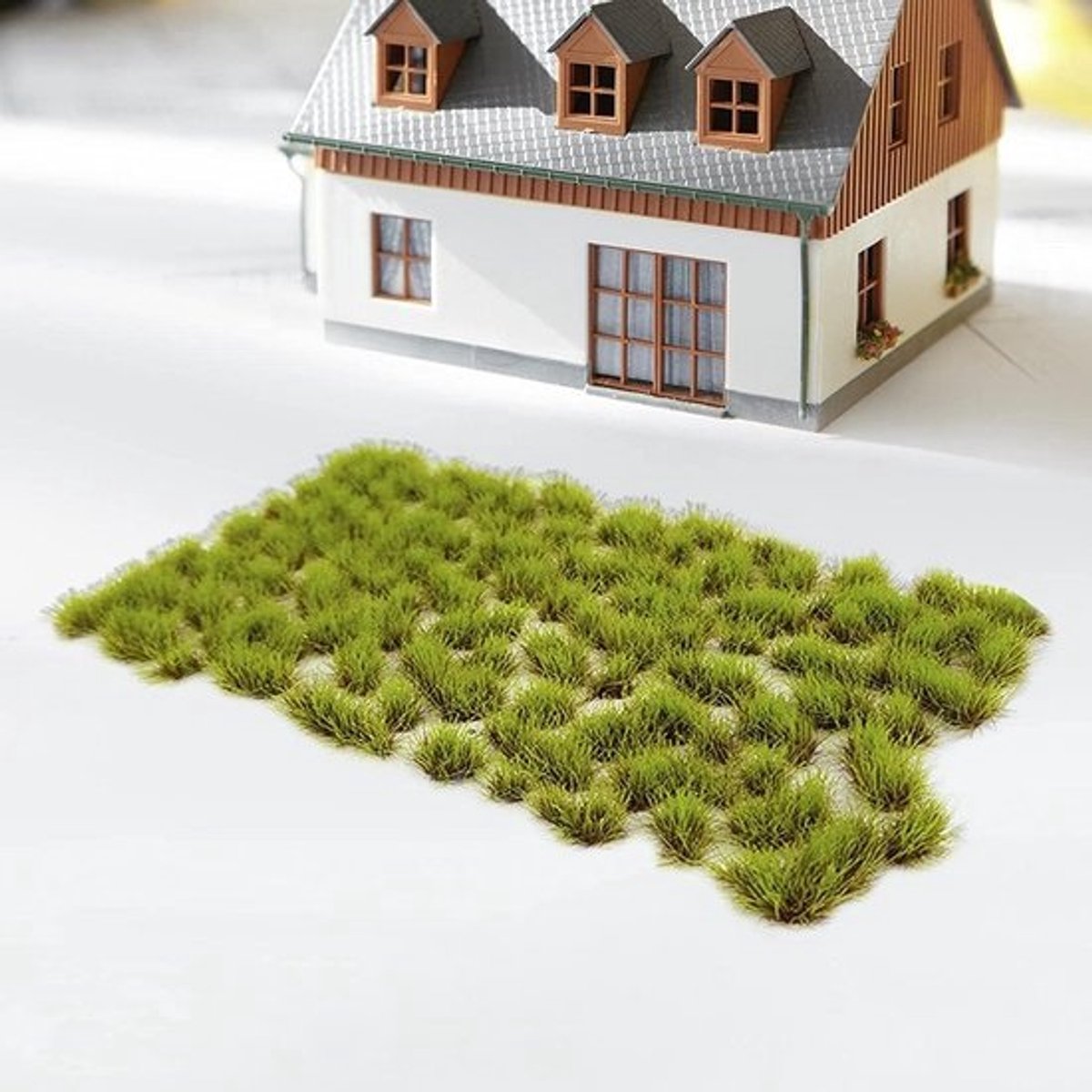 Kunstgras voor modelbouw - Statische grasplukjes - Voor landschapsbouw - Gedetailleerde textuur - Gras van 5 mm - Groen