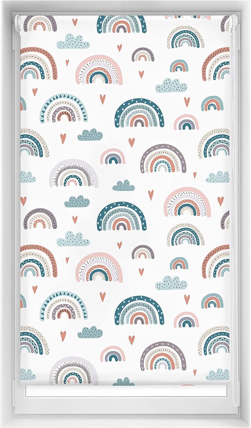 Jaloezie zonder boren 85 x 150 cm - bedrukt - lichtdoorlatend - eenvoudig te installeren - m-winkel