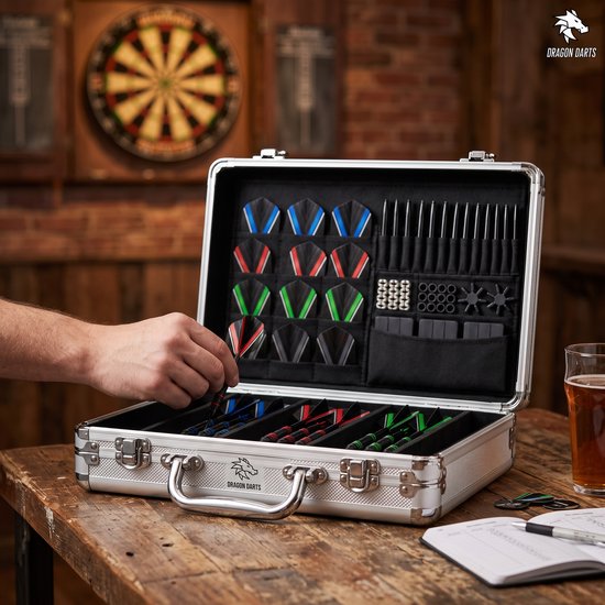 Dragon Darts 135-Delige Dartset - 3 Sets Dartpijlen met Stevige Aluminium Dart Case - Dart Flights, Dart Shafts en vele Dart Accessoires van Dragon Darts — afbeelding 5