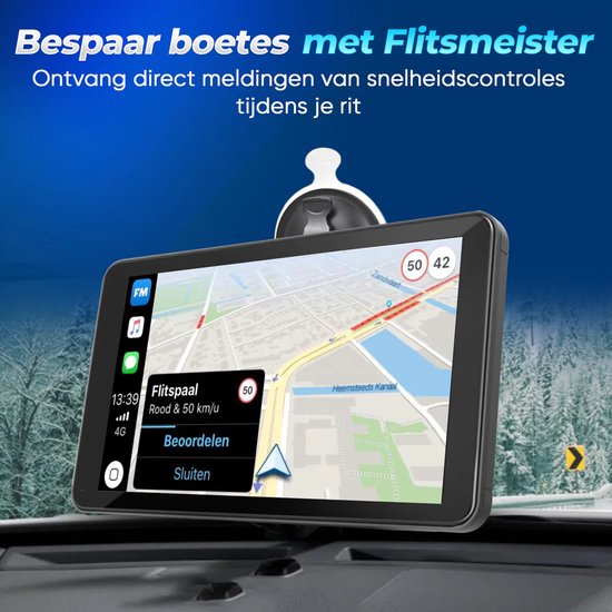 CarMe CarPlay Scherm 7 Inch - Apple CarPlay & Android Auto (Draadloos) - Touchscreen - Navigatiesysteem auto - Geschikt voor Apple CarPlay & Android Auto - Android Auto scherm — cadeau in Gadgets - foto 5
