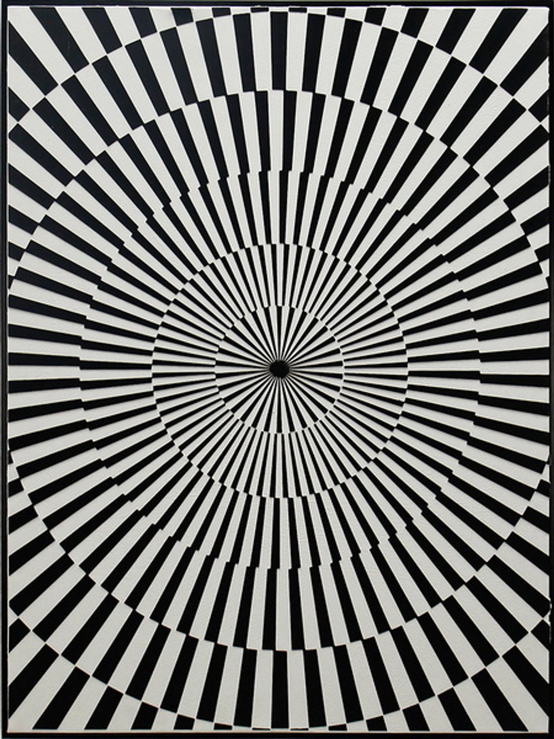 Schilderij illusie zwart/wit 60x80cm