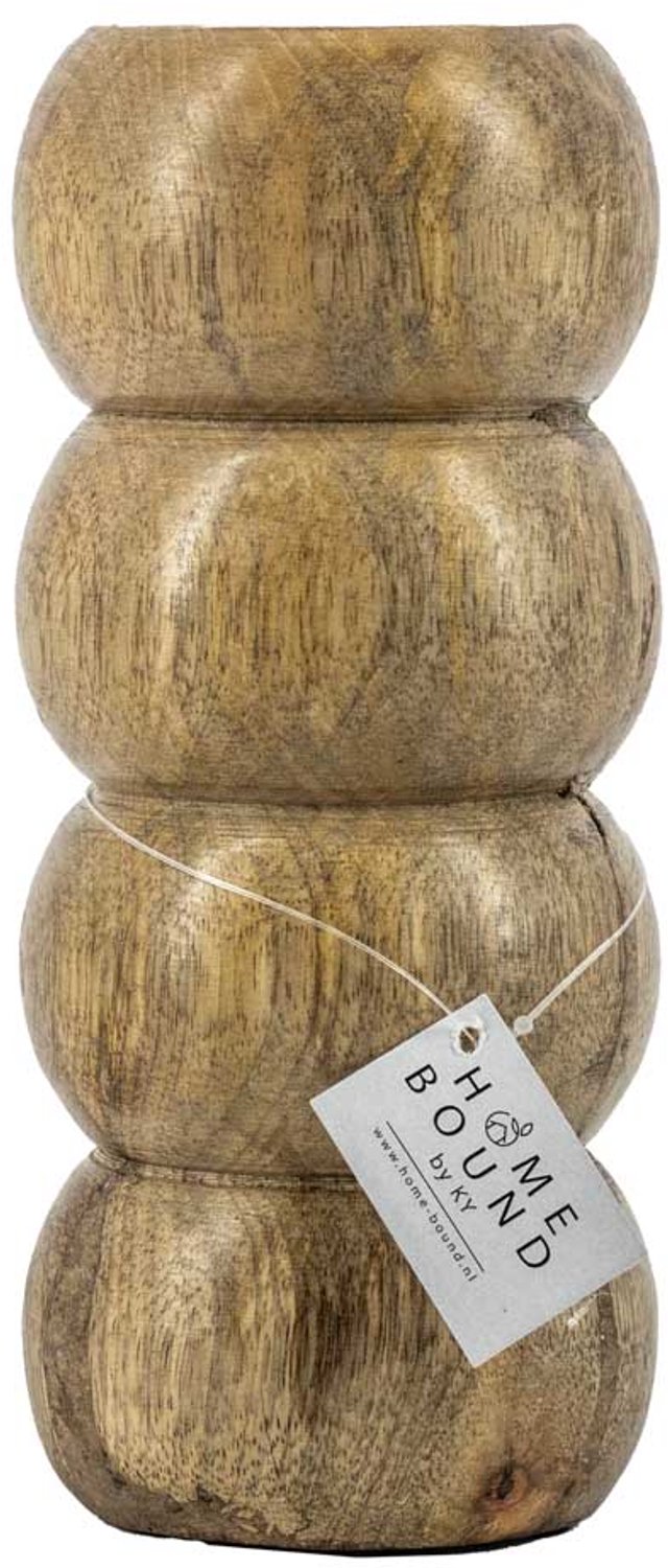 homebound by ky Houten kaarsenstandaard bollen Naturel