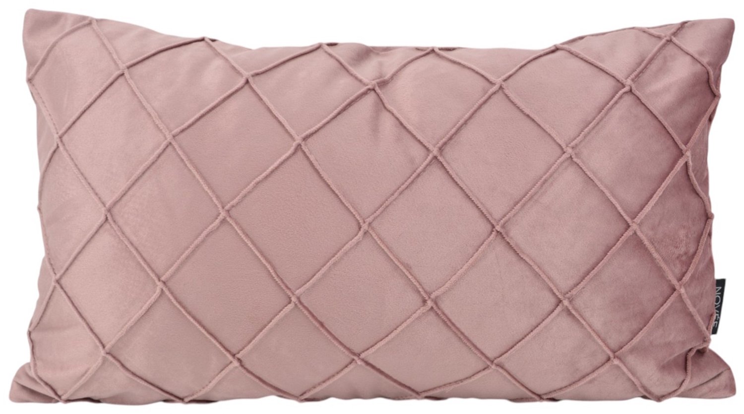 NOVÉE Velvet Cross Oudroze Kussenhoes | 30x50 cm | Velvet/Polyester