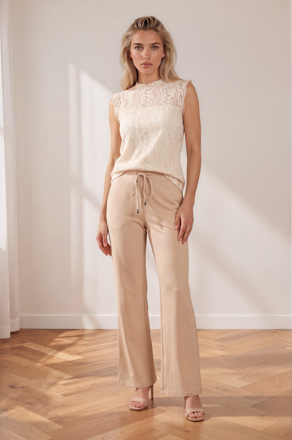 MI PIACE - Travel Broek Straight Uni 202136 Sand - Maat : S