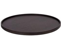 Atmooz TATI – Dienblad – Decoratieve schaal – Ø 60 cm – Notenhout – Cacao afwerking – Rond