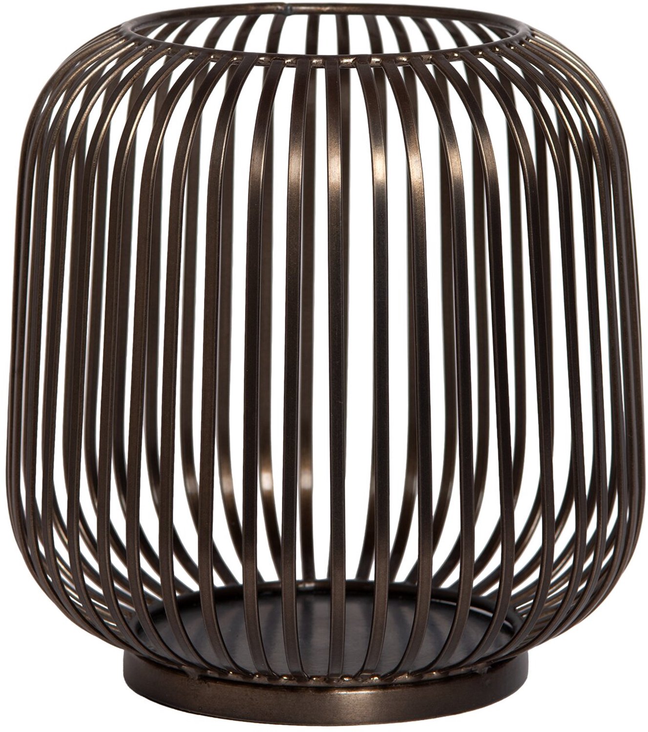 Atmooz Dante kaarsenhouder M – Ø20 × H20 cm – zwart met goud metaal – moderne decoratieve kandelaar – luxe kaarsenhouder woonkamer – metalen open structuur met sfeervolle lichtreflectie – elegant woonaccessoire Zwart , goud