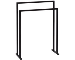 Atmooz - Handdoekrek Donau - zwart - Badkamer - Staand - Design - Hoogte 82cm - Metaal
