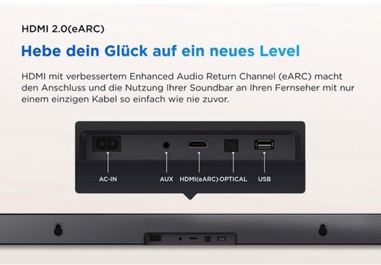 Soundbar - Home audio - Filmavond - Dolby Atmos - 2.0 kanalen - Donker titanium — afbeelding 3