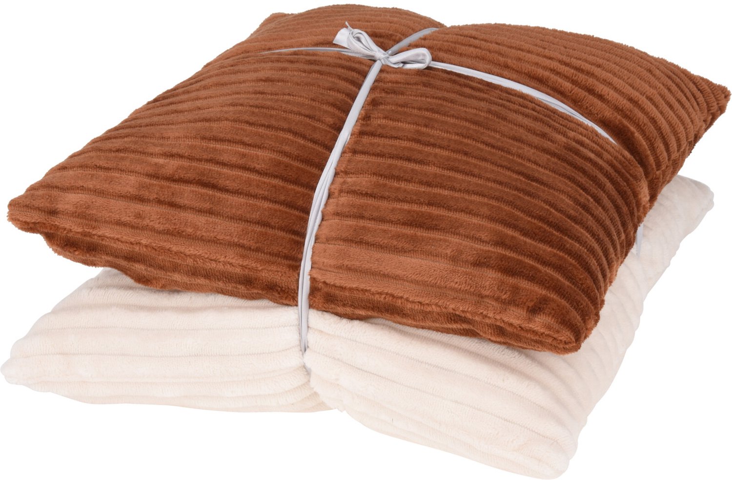 Home & Styling Collection Home Styling Collection - Sierkussens van chenille voor de woonkamer, set van 2, 45 x 45 cm Beige