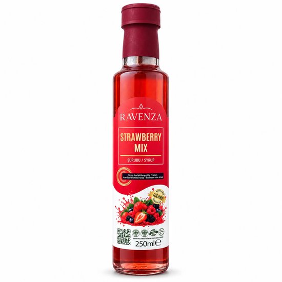 Ravenza Strawberry Mix 250 ml – Aardbeiensiroop met Rode Vruchten ...