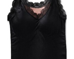 WiseGoods Luxe Thermo Ondergoed Dames Hemd - Thermoshirt Vrouwen Thermokleding Winter - Zwart One Size 40-90KG