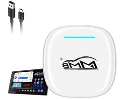 CarPlay Android Box - Multimedia en AI-video - Slimme autonavigatie - Android 15-systeem - 8GB RAM 128GB - Wit