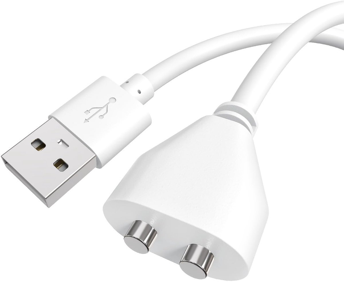 6mm USB Magnetic DC Charging Cable 0.8m Replacement Charging Cord 2 Pin Magnetic Charger for Rechargeable Toys - ShopVlot
