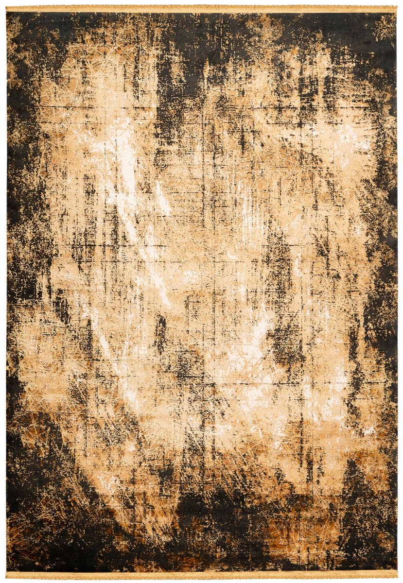 Dutch XXL Laagpolig Vloerkleed | Tapijt | Elysee | Verweerd | Goud | 240x330 cm