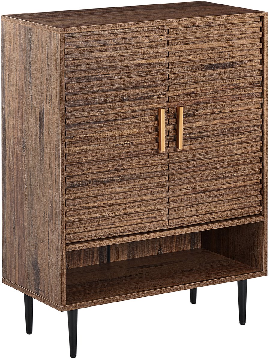 Beliani KEITH - Schoenenkast - Donkerbruin - MDF