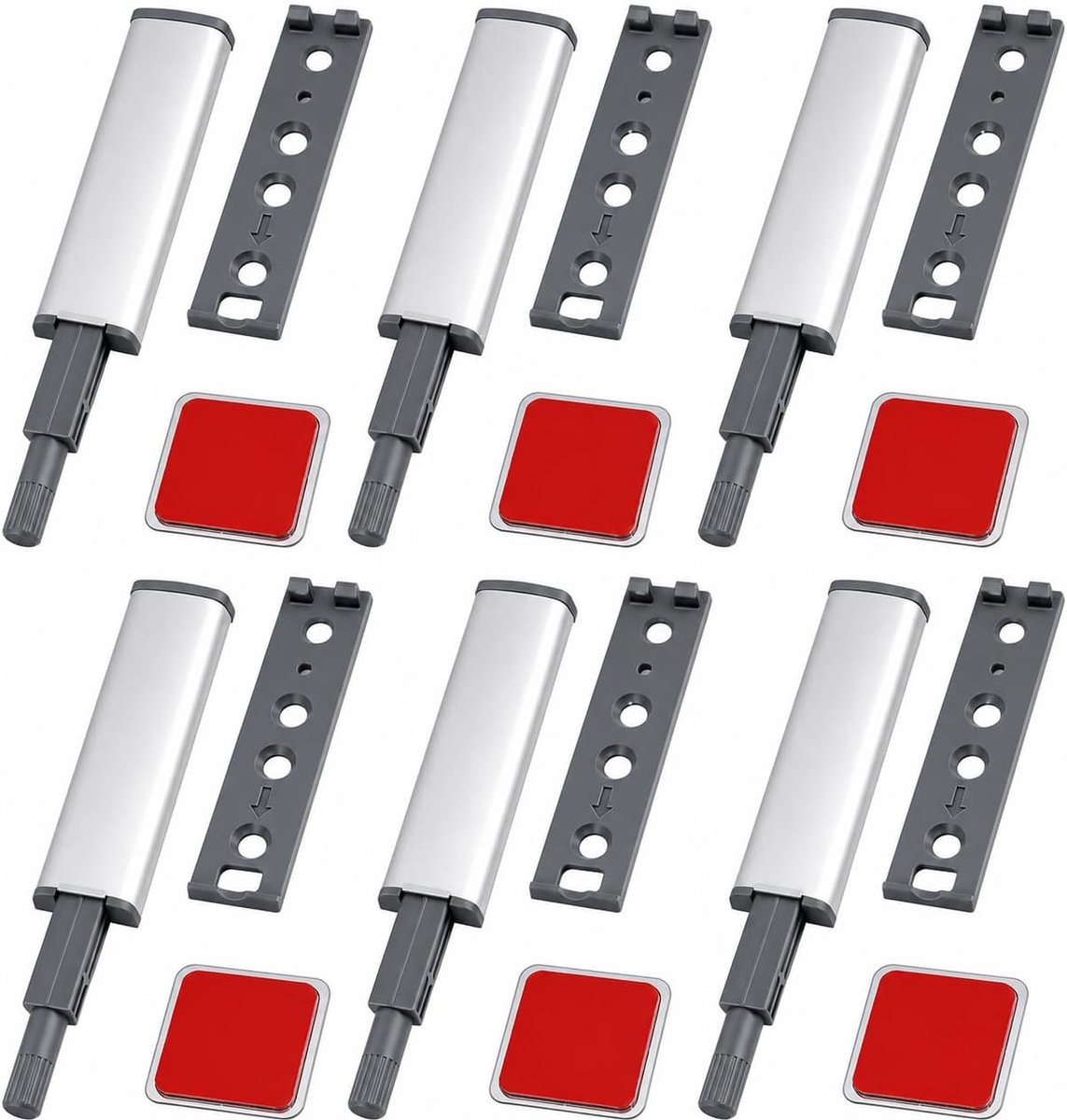 Push to open deur opener - 6 stuks - drukmechanisme - moderne uitstraling voor meubels - ShopVlot
