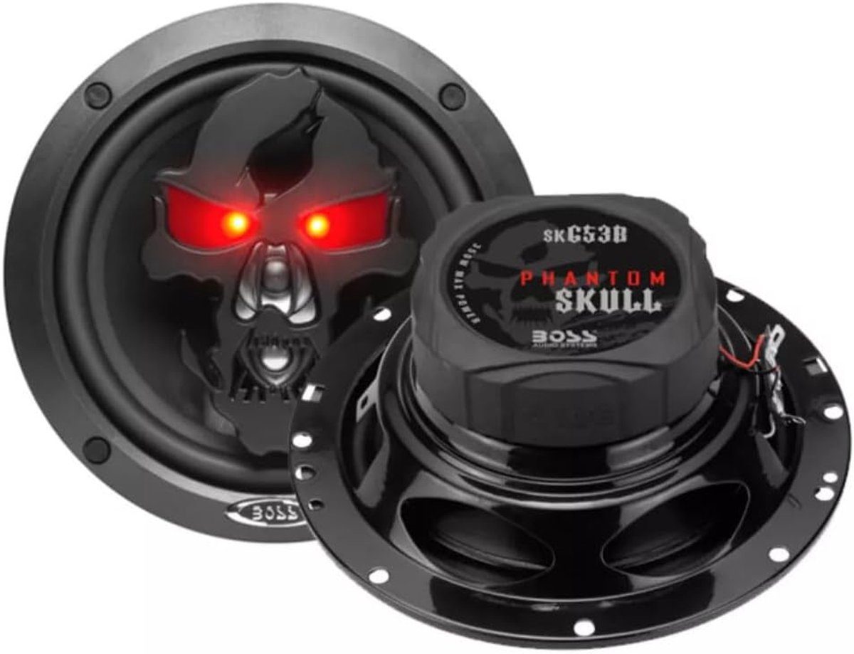 SnelShoppen - 6,5 inch 3-weg coaxiale luidsprekers set voor auto's - 175 watt rms, 350 watt max, 4 ohm, zwart, paar - perfect geluid voor elke rit