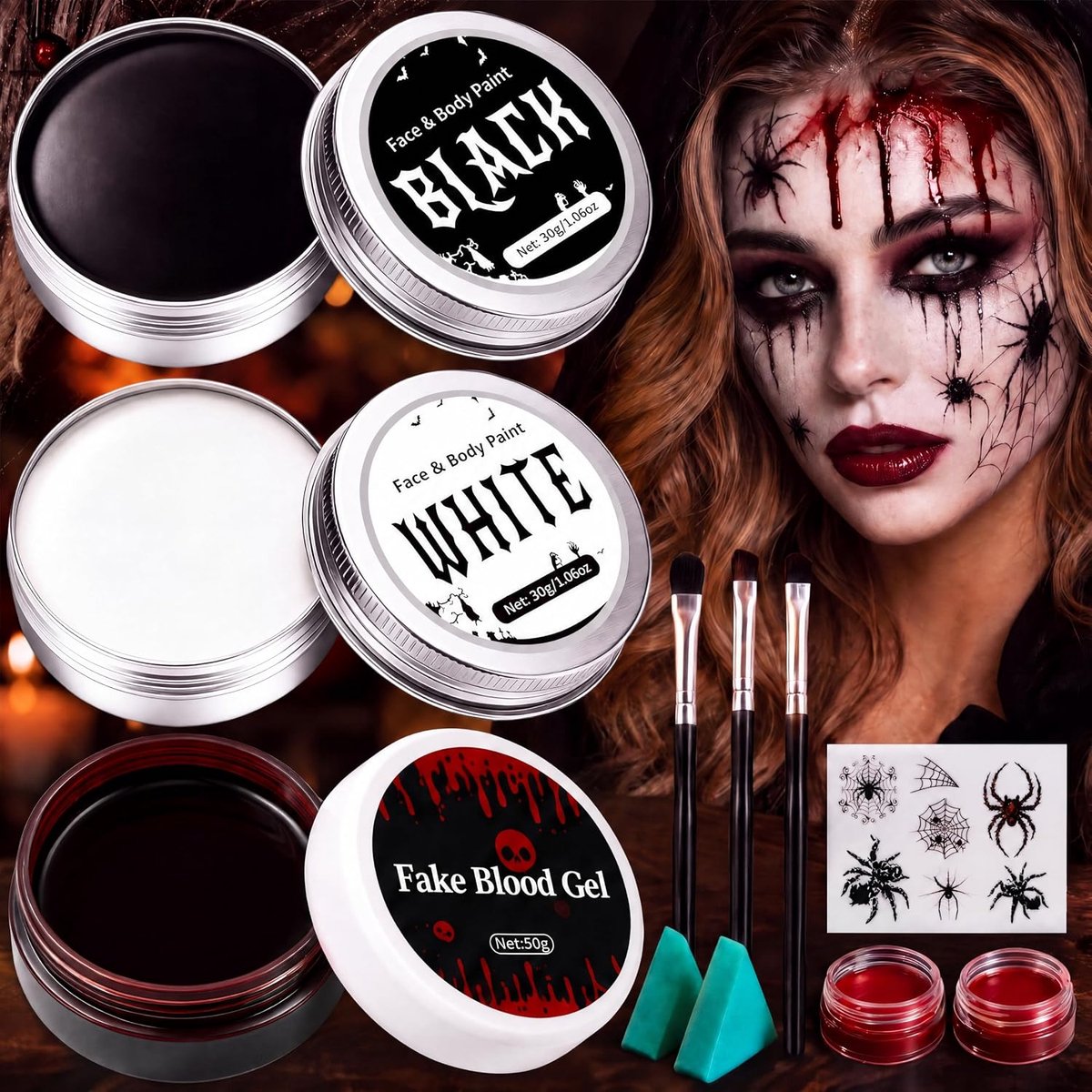 140 g Halloween make-up set, make-up set kunstbloed lichaamsverf SFX