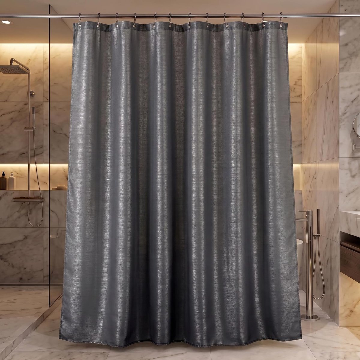 Glitter douchegordijn waterdicht wasbaar sneldrogend 183 x 183 W