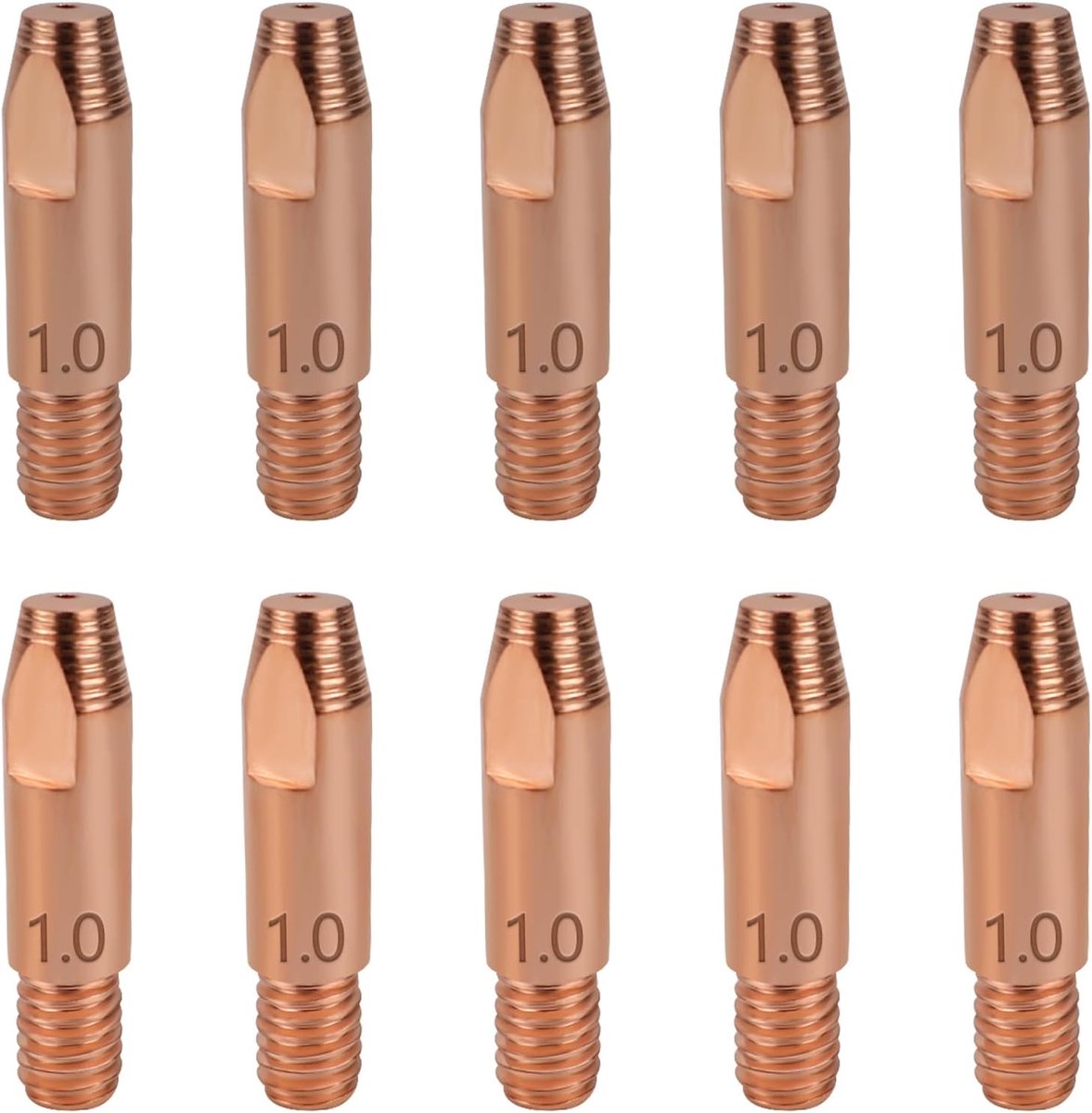 Welding Points 1mm Welding Contact Points 10pcs Power Nozzles M6 Welding Nozzles Set for 24KD Mig/Mag Welding Machine - ShopVlot