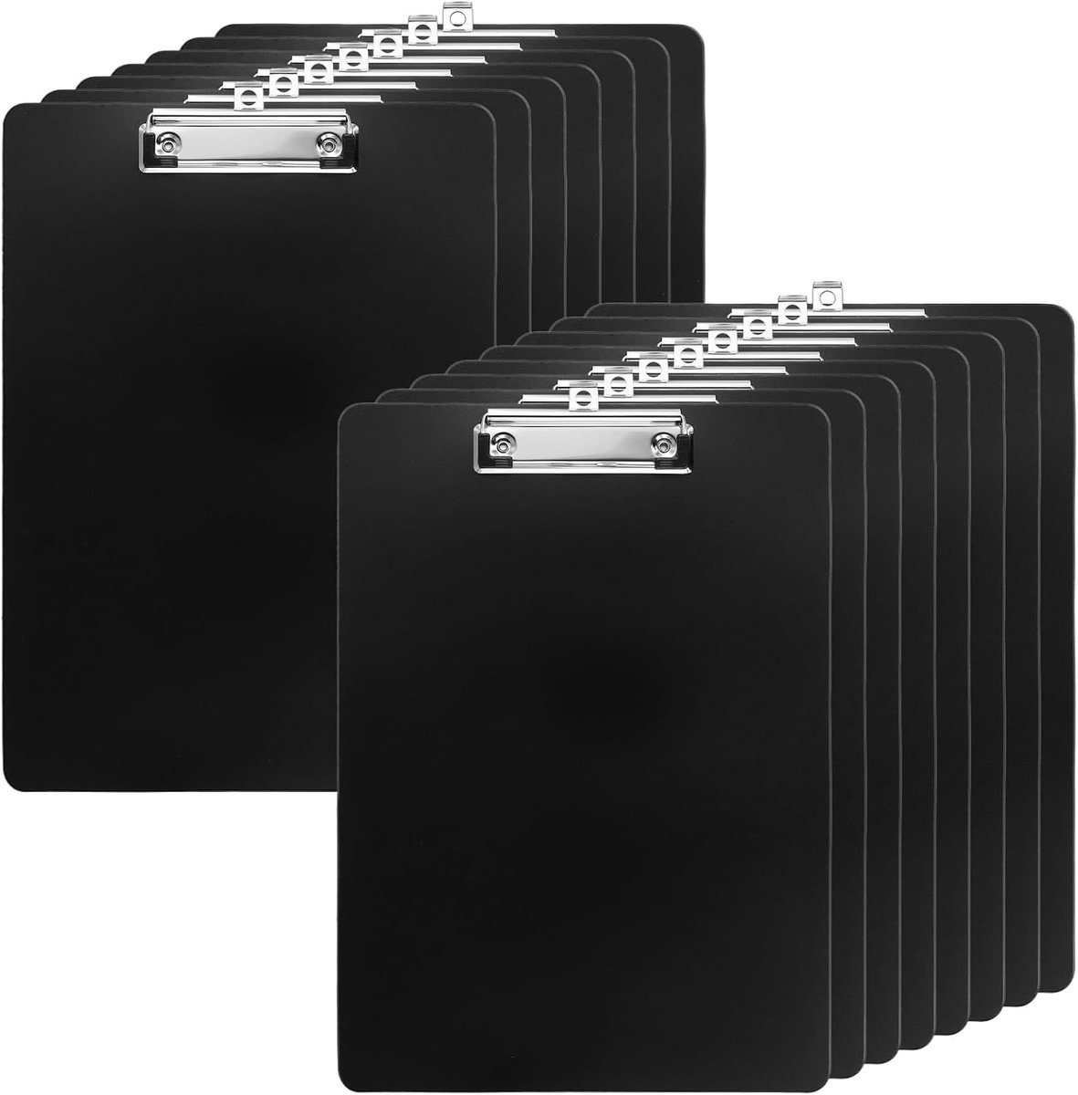 Set van 15 A4 Plastic Clipboards met Hanggaatje - Ideaal voor Kantoor en Klaslokalen, Duurzaam en Handig